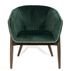 Kirkland's Home Nadia Velvet Club Chair- Accent Chairs