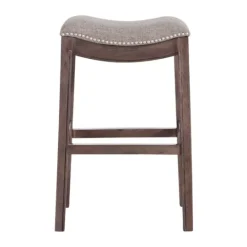 Kirkland's Home Nailhead Trim Saddle Bar Stool- Bar Stools & Counter Height Stools