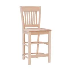 Kirkland's Home Natie Unfinished Counter Stools, Set Of 2- Bar Stools & Counter Height Stools
