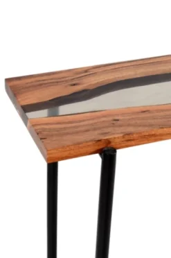 Kirkland's Home Natural Acacia Wood And Acrylic Top Console Table- Console Tables
