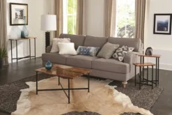 Kirkland's Home Natural Acacia Wood And Acrylic Top Console Table- Console Tables