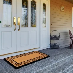 Kirkland's Home Natural And Black Abby Doormat, 48X24 In.- Doormats