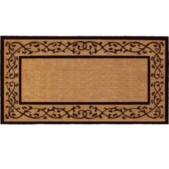 Kirkland's Home Natural And Black Abby Doormat, 72X36 In.- Doormats
