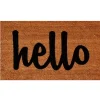 Kirkland's Home Natural And Black Coir Hello Doormat, 36X24 In.- Doormats