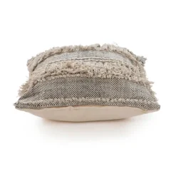Kirkland's Home Natural And Black Cozy Fringe Pillow- Pillows