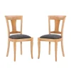 Kirkland's Home Natural And Gray Linen Dining Chairs, Set Of 2- Dining Chairs