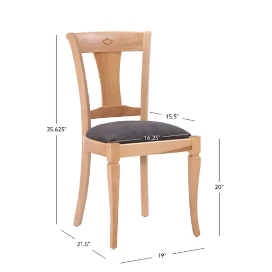 Kirkland's Home Natural And Gray Linen Dining Chairs, Set Of 2- Dining Chairs