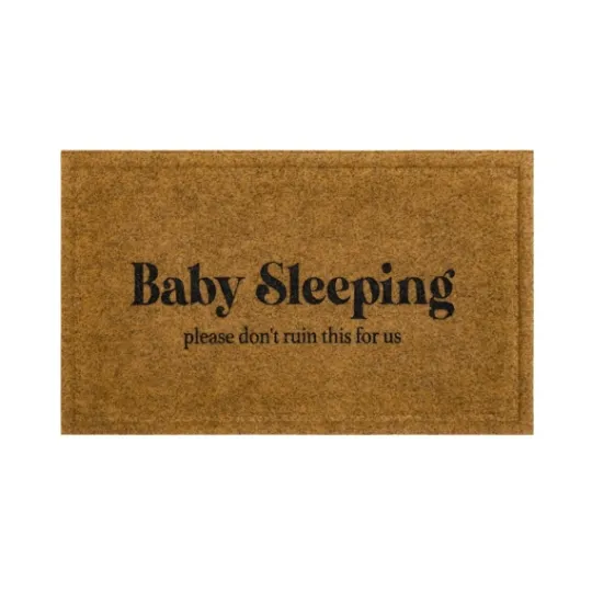 Kirkland's Home Natural Baby Sleeping Funny Doormat- Doormats