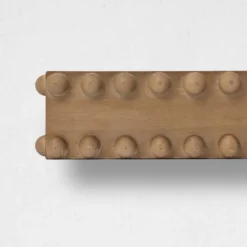 Kirkland's Home Natural Beaded Wood Large Floating Shelf- Shelves
