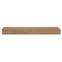 Kirkland's Home Natural Beaded Wood Large Floating Shelf- Shelves