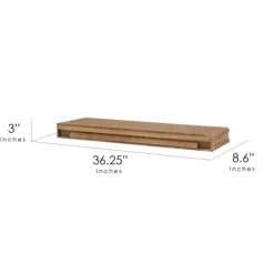 Kirkland's Home Natural Beaded Wood Large Floating Shelf- Shelves