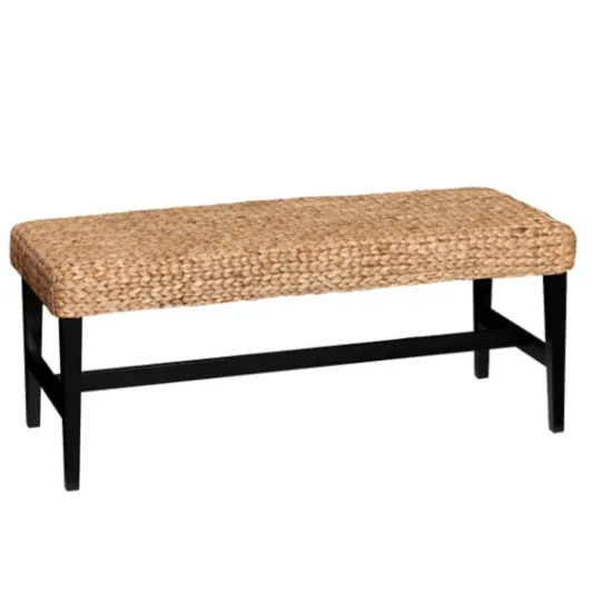 Kirkland's Home Natural Blanchard Water Hyacinth Bench- Benches & Ottomans
