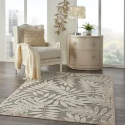Kirkland's Home Natural Botanical Outdoor Area Rug, 6X9- Outdoor Rugs