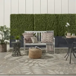 Kirkland's Home Natural Botanical Outdoor Area Rug, 6X9- Outdoor Rugs