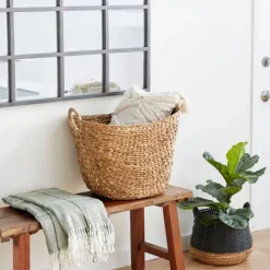 Kirkland's Home Natural Braided Seagrass Basket- Baskets & Boxes