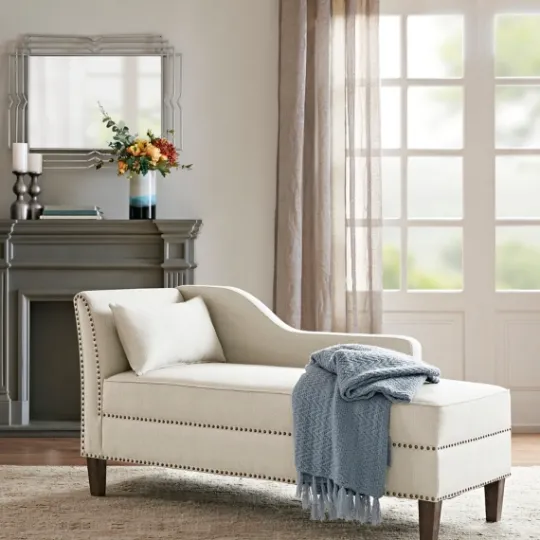 Kirkland's Home Natural Brett Accent Chaise Lounge- Sofas & Loveseats