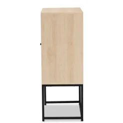 Kirkland's Home Natural Cane And Wood 2-Door Cabinet- Cabinets & Sideboards