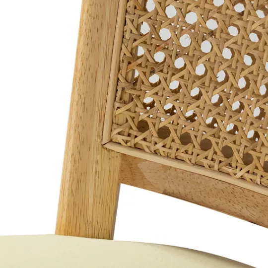 Kirkland's Home Natural Cane Back Suede Office Chair- Office Furniture