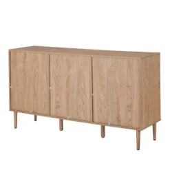 Kirkland's Home Natural Cane Wood Arched Sideboard Cabinet- Cabinets & Sideboards