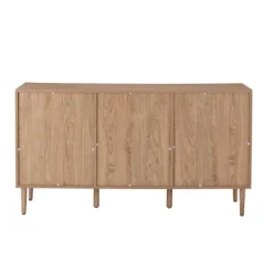 Kirkland's Home Natural Cane Wood Arched Sideboard Cabinet- Cabinets & Sideboards