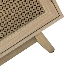 Kirkland's Home Natural Cane Wood Storage Media Cabinet- Cabinets & Sideboards