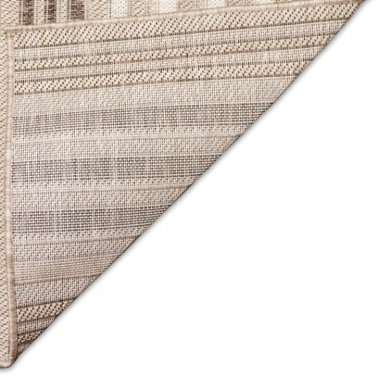 Kirkland's Home Natural Canva Striped Outdoor Runner- Outdoor Rugs