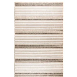 Kirkland's Home Natural Canva Striped Outdoor Area Rug, 4X7- Outdoor Rugs
