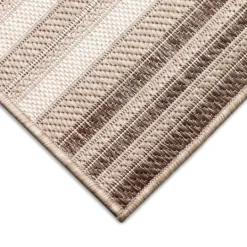Kirkland's Home Natural Canva Striped Outdoor Area Rug, 4X7- Outdoor Rugs