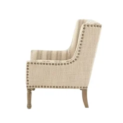 Kirkland's Home Natural Cara Stripe Accent Chair- Accent Chairs