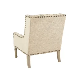 Kirkland's Home Natural Cara Stripe Accent Chair- Accent Chairs