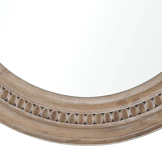 Kirkland's Home Natural Carved Driftwood Round Wall Mirror- Decorative Mirrors