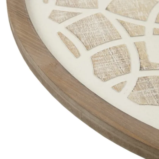 Kirkland's Home Natural Carved Wood Medallion Round Wall Plaque- Wall Plaques