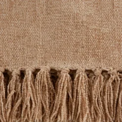 Kirkland's Home Natural Chenille Fringe Throw- Blankets & Throws