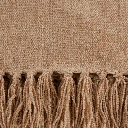 Kirkland's Home Natural Chenille Fringe Throw- Blankets & Throws
