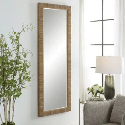 Kirkland's Home Natural Coastal Full-Length Wall Mirror- Decorative Mirrors