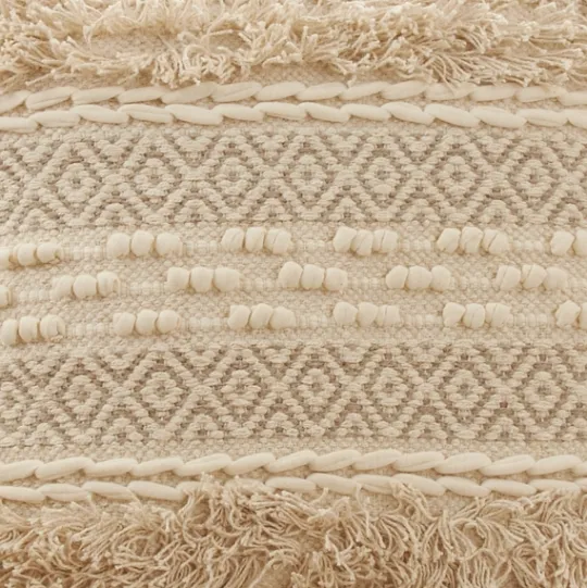 Kirkland's Home Natural Corded Moroccan Cotton Pillow- Pillows