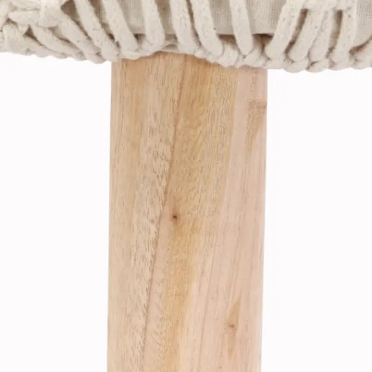 Kirkland's Home Natural Crochet Stool- Benches & Ottomans