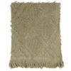Kirkland's Home Natural Diamond Pattern Throw Blanket- Blankets & Throws