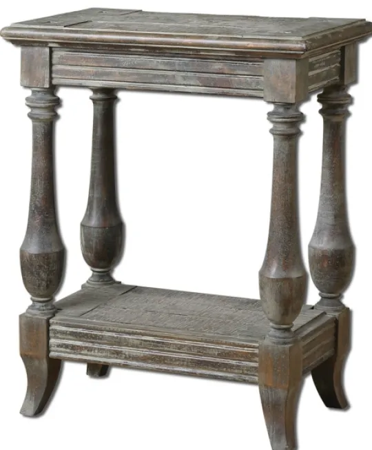 Kirkland's Home Natural Distressed Birch Wood Accent Table- Accent & End Tables