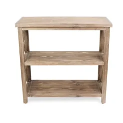 Kirkland's Home Natural Double X Wood Bookshelf- Bookshelves