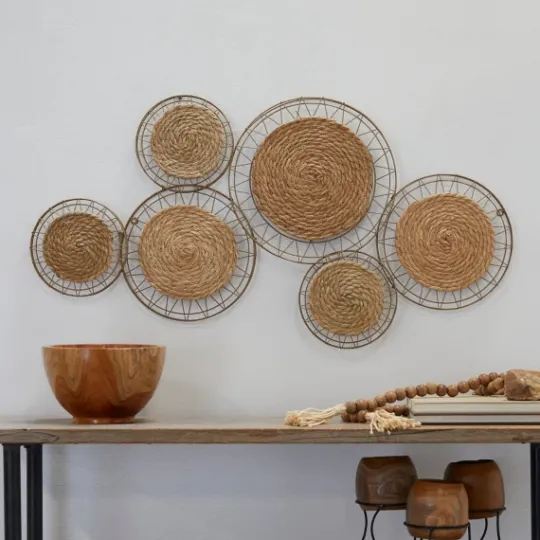 Kirkland's Home Natural Dried Bohemian Plates Wall Plaque- Wall Plaques