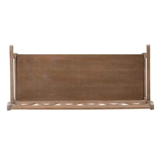 Kirkland's Home Natural Driftwood Fretwork Back Storage Bench- Benches & Ottomans