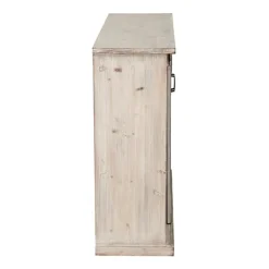 Kirkland's Home Natural Farmhouse Sliding Door Cabinet- Entryway Furniture