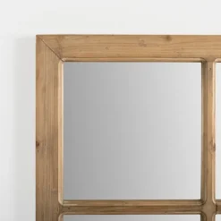 Kirkland's Home Natural Fir Wood Window Pane Mirror- Decorative Mirrors