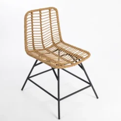 Kirkland's Home Natural Fishbone Rat Dining Chair- Dining Chairs