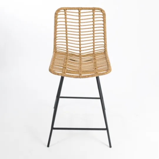 Kirkland's Home Natural Fishbone Rattan Counter Stool- Bar Stools & Counter Height Stools