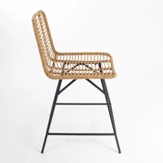 Kirkland's Home Natural Fishbone Rattan Counter Stool- Bar Stools & Counter Height Stools