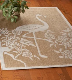 Kirkland's Home Natural Flamingo Indoor/Outdoor Area Rug, 5X7- Outdoor Rugs