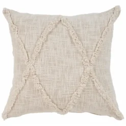Kirkland's Home Natural Fringe Diamond Pillow, 20 In.- Pillows