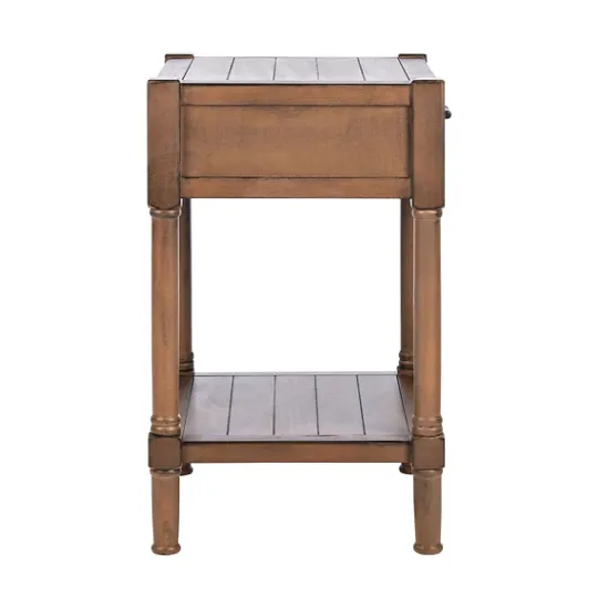 Kirkland's Home Natural Geometric Industrial Pull Accent Table- Accent & End Tables